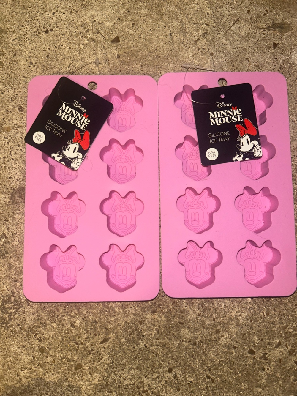 Disney Minnie Mouse Pink Silicone Ice Tray Set